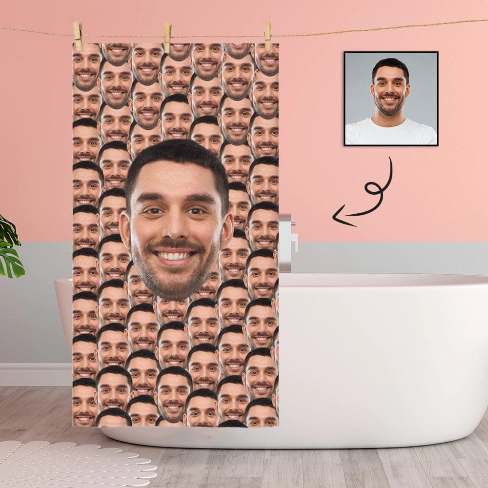 Custom Custom Face Big Head Bath Towel 30"x56" Beach Towel Kids Towel Pool Towel Camp Towel - YesCustom