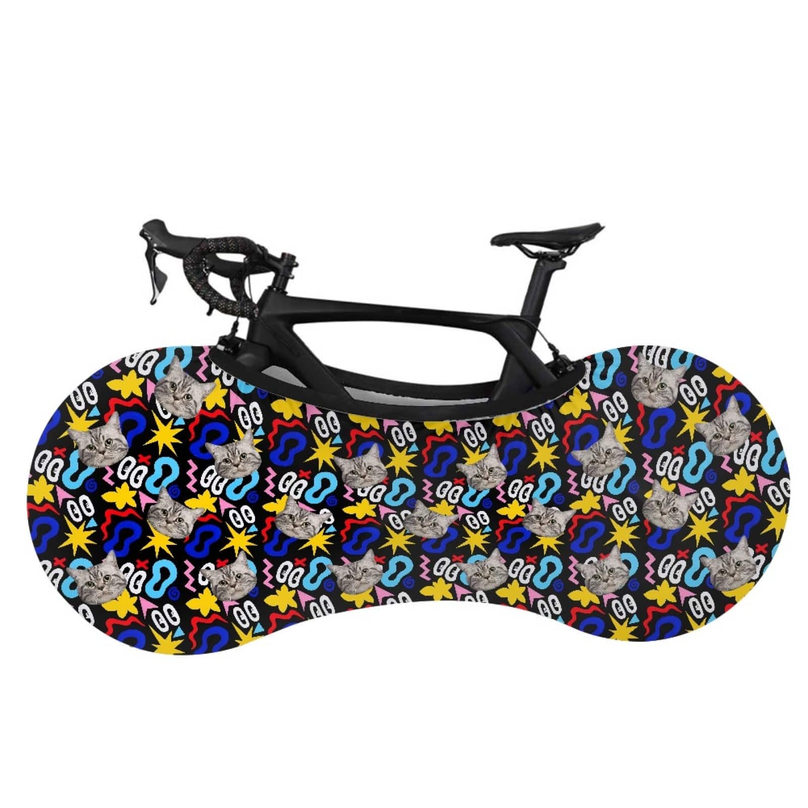 Custom Custom Face Bike Wheel Cover Bike Seat Cover Anti Dust Bicycle Wheel Cover Bicycle Cushion Seat Protector - YesCustom