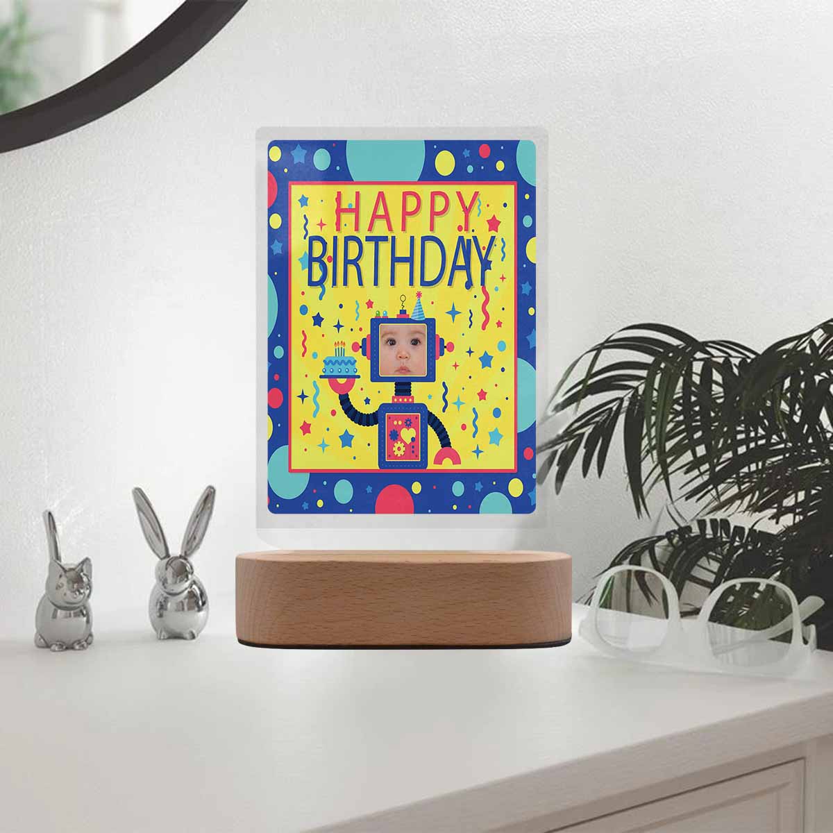 Custom Custom Face Birthday Clear Acrylic Plaque - YesCustom