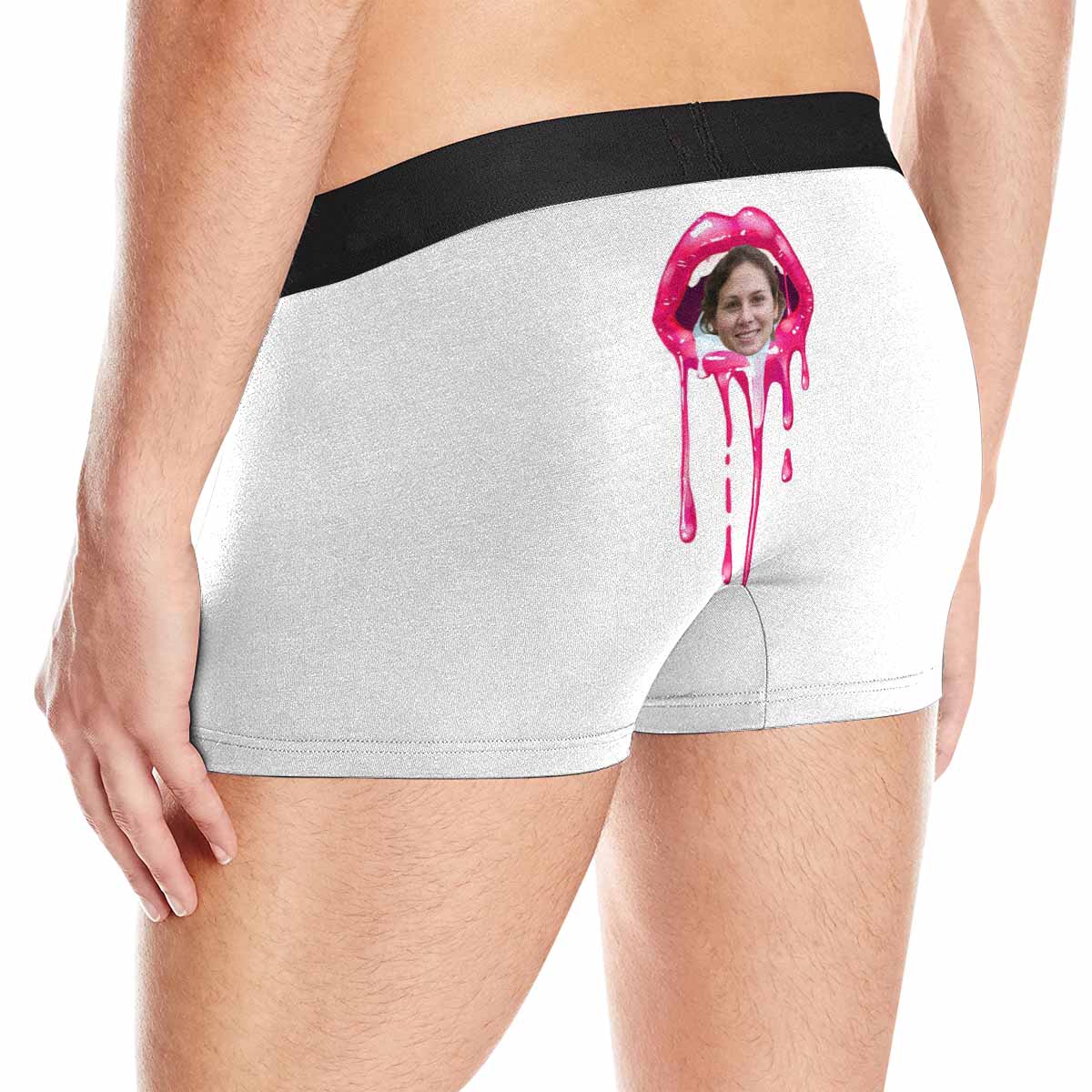 Custom Custom Face Birthday Kisses Men's All-Over Print Boxer Briefs Customized Mens Underwear Gift for Husband - YesCustom