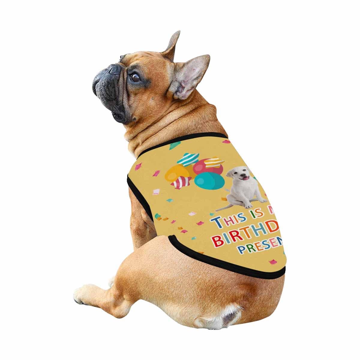 Custom Custom Face Birthday Present All Over Print Pet Tank Top Personalized Dog T Shirt Pet Clothing With Your Photo - YesCustom