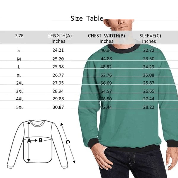 Custom Custom Face Black Loose Sweatshirt Personalized Face All Over Print Crewneck Loose Sweatshirt - YesCustom