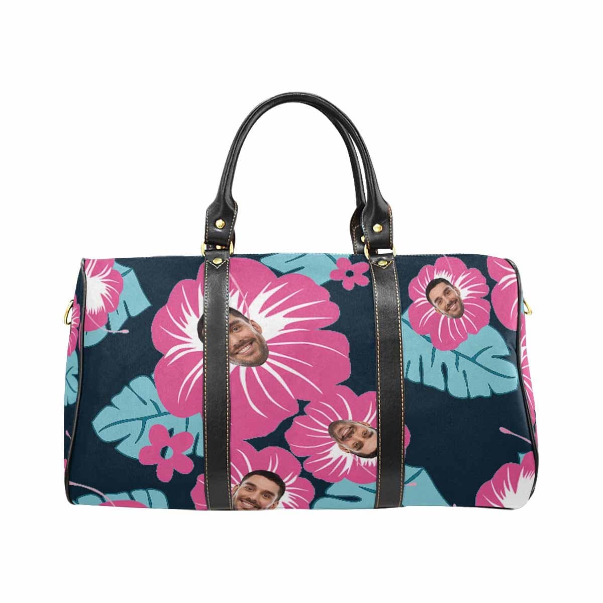 Custom Custom Face Blooming Flowers Travel Bag - YesCustom