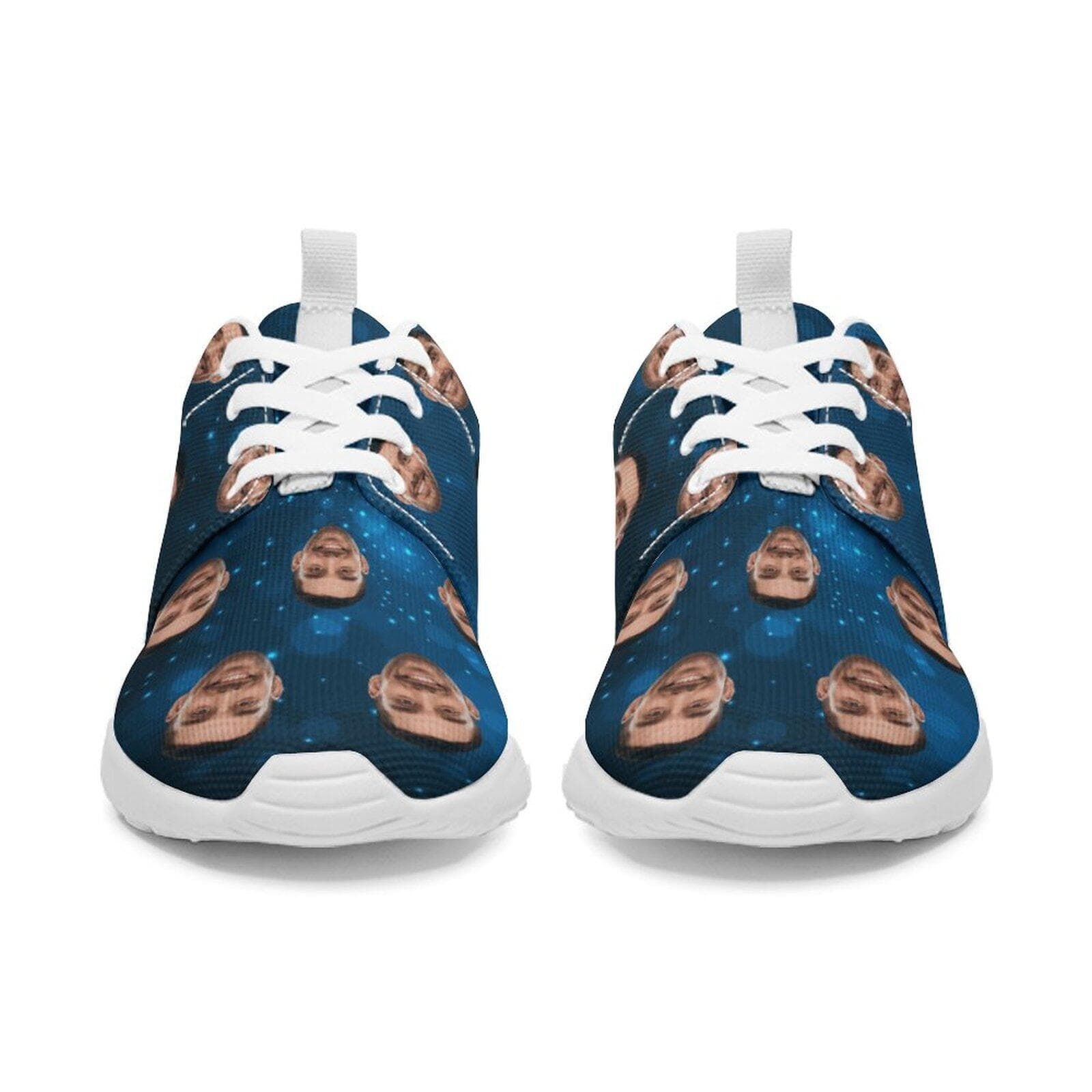 Custom Custom Face Blue Light Breathable Lightweight Sports Shoes Sneakers - YesCustom