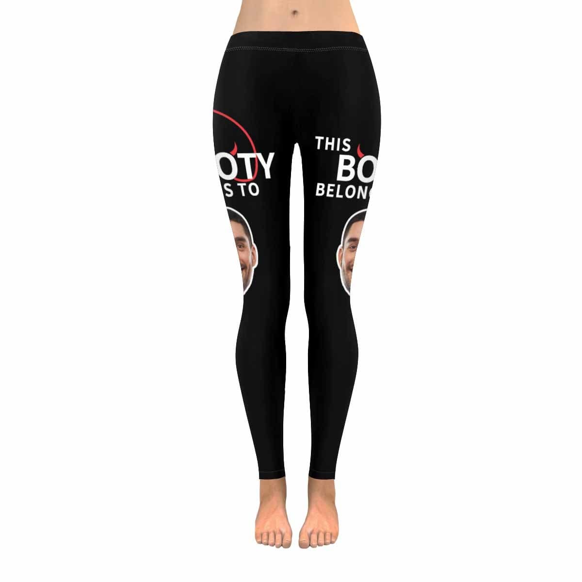 Custom Custom Face Booty All-Over Low Rise Yoga Leggings Design Leggings with Face on Them - YesCustom