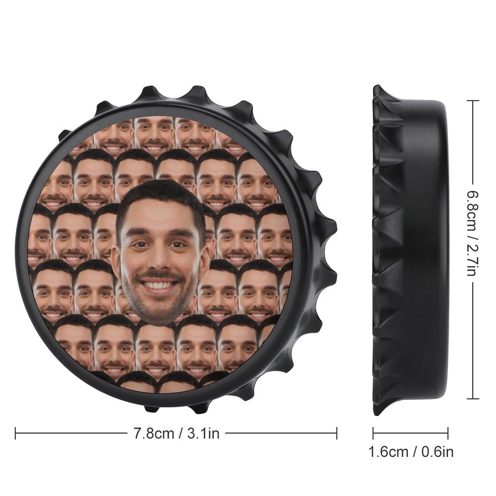 Custom Custom Face Bottle Opener/Fridge Magnets - Love Dad Fathers Day Gift - Personalized Barware Beer Opener Gift for Dad/Him - YesCustom