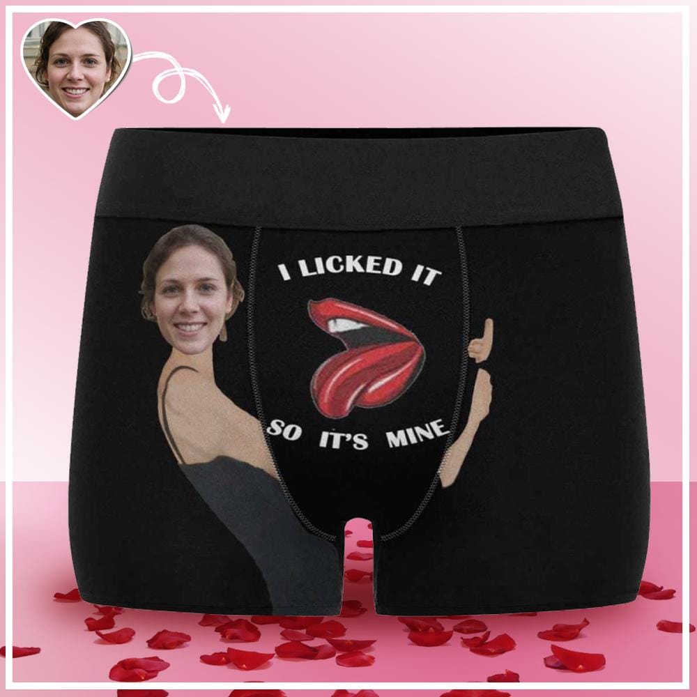 Custom Custom Face Boxers Underwear Embrace Sexy Lips Personalized Men's All-Over Print Boxer Briefs Underwear For Valentine's Day Gift - YesCustom