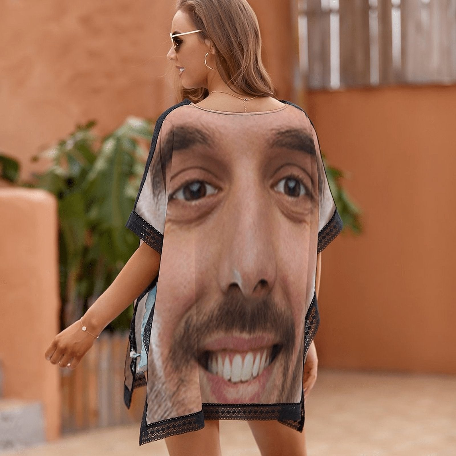 Custom Custom Face Boyfriend Women's Bikini Swimsuit Cover Up - YesCustom