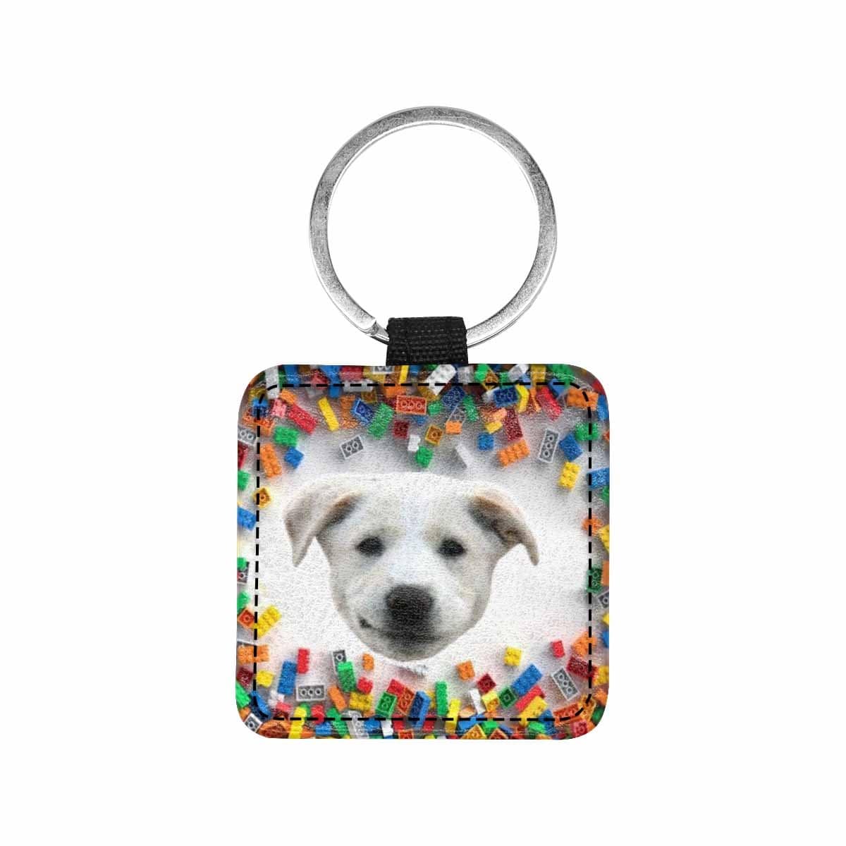 Custom Custom Face Building Blocks Square Pet ID Tag - YesCustom