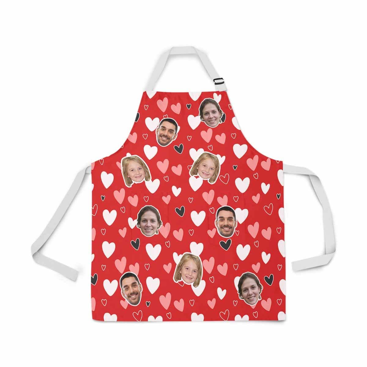 Custom Custom Face Bursting Love All Over Print Adjustable Apron - YesCustom