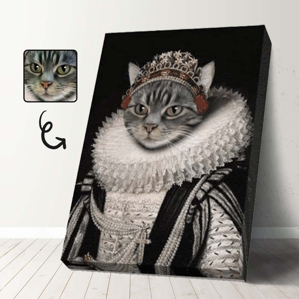 Custom Custom Face Canvas Print Frame Design Historical Portraiture Personalized Portrait Canvas Printing 8" x12" - YesCustom