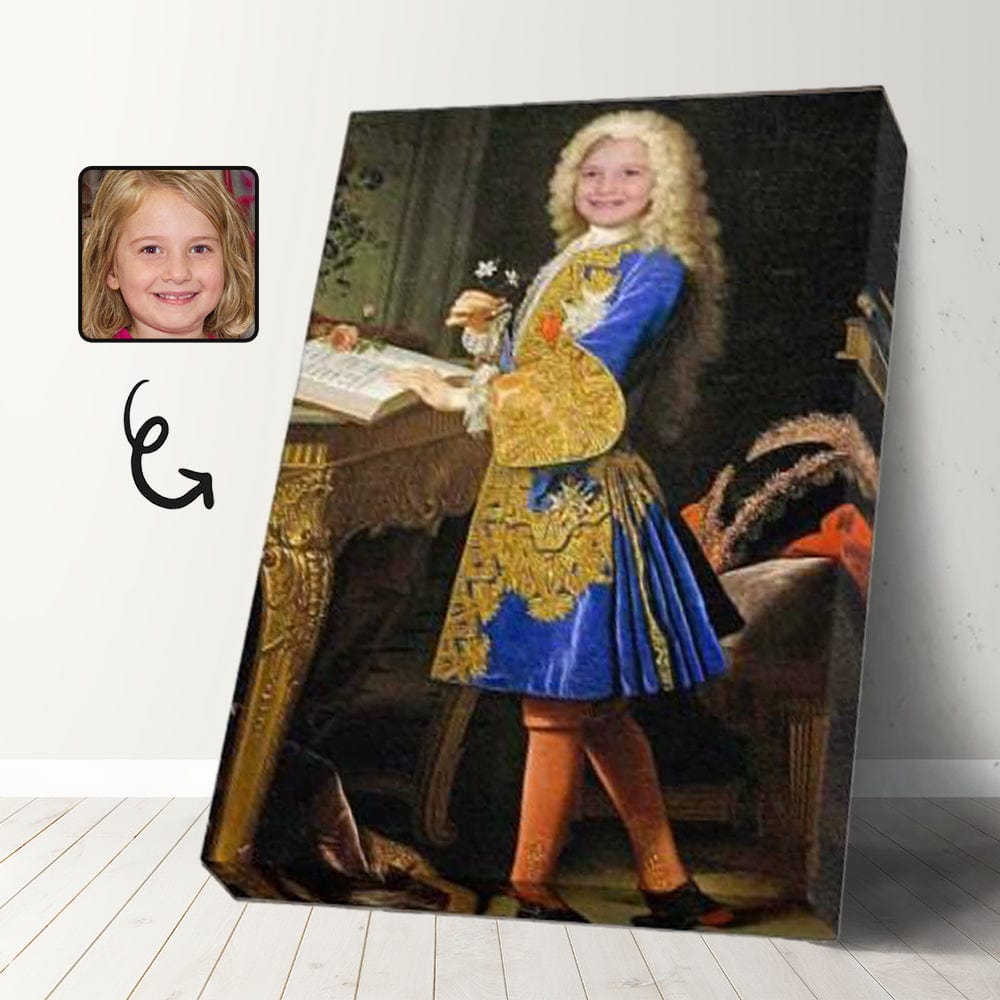 Custom Custom Face Canvas Print Frame Design Historical Portraiture Personalized Carlos III of Spain Portrait Canvas Printing 8" x12" - YesCustom