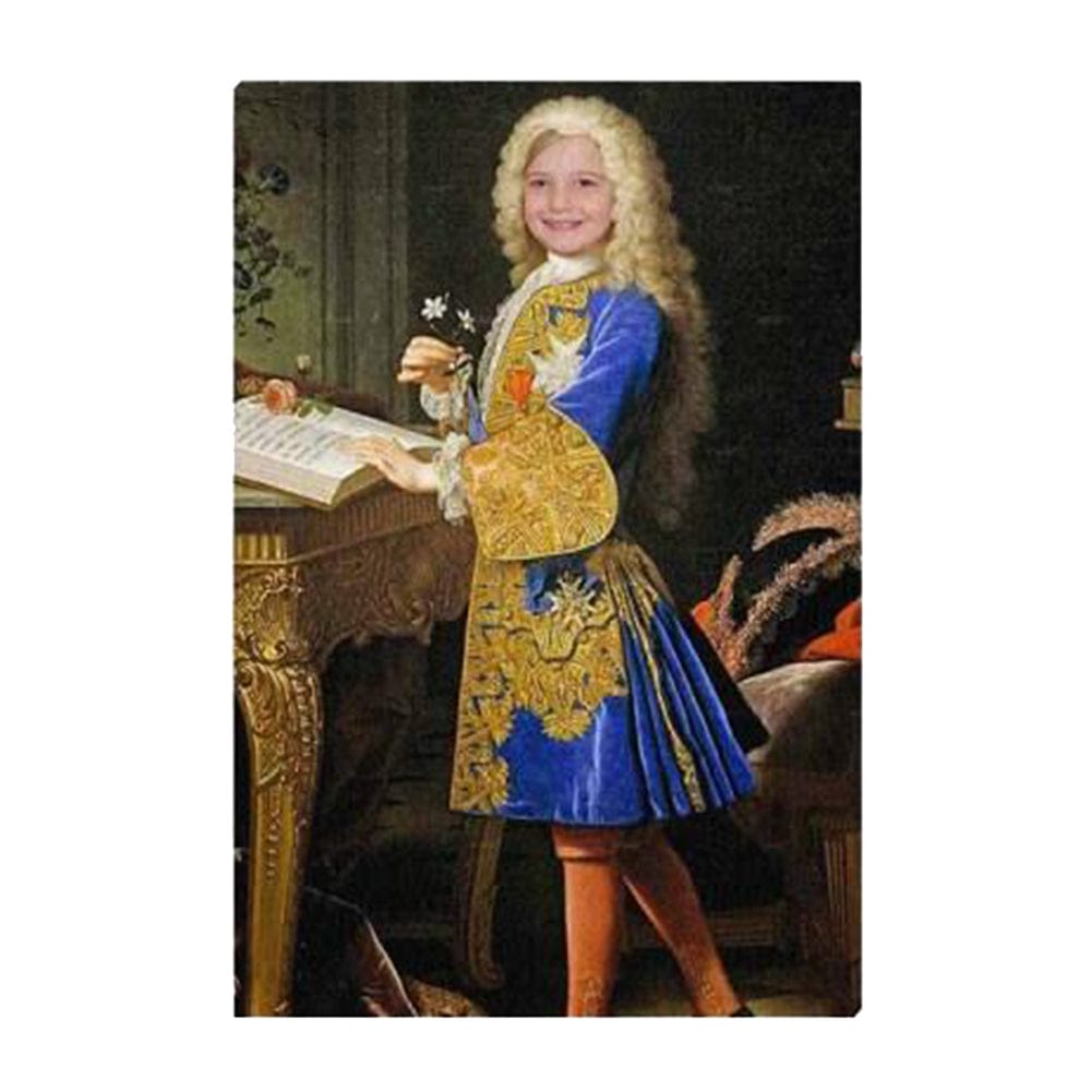 Custom Custom Face Canvas Print Frame Design Historical Portraiture Personalized Carlos III of Spain Portrait Canvas Printing 8" x12" - YesCustom