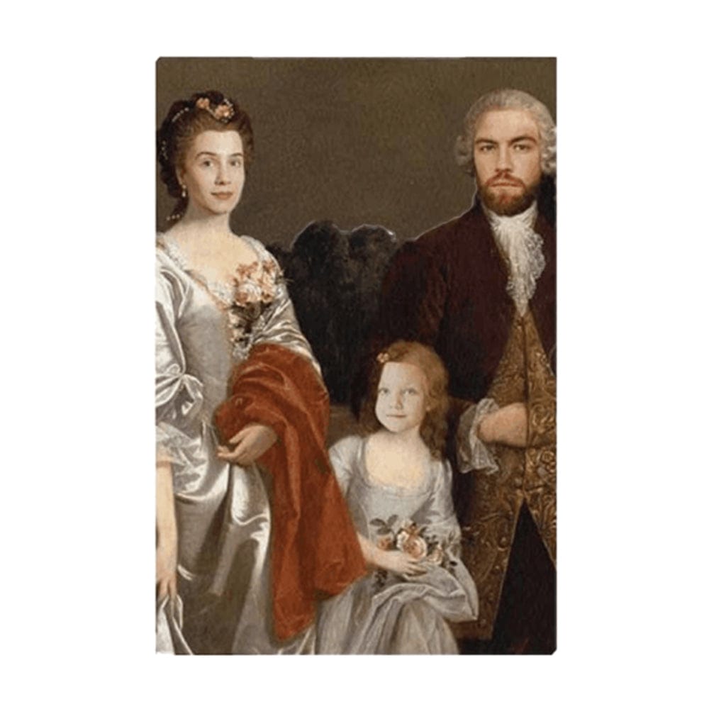 Custom Custom Face Canvas Print Frame Design Historical Portraiture Personalized Family Portrait Canvas Printing 8" x12" - YesCustom