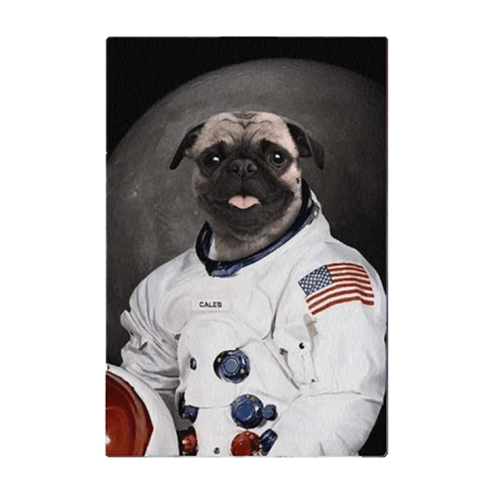 Custom Custom Face Canvas Print Frame Design Pistol Dog Astronaut Personalized Pet Portrait Canvas Printing - YesCustom