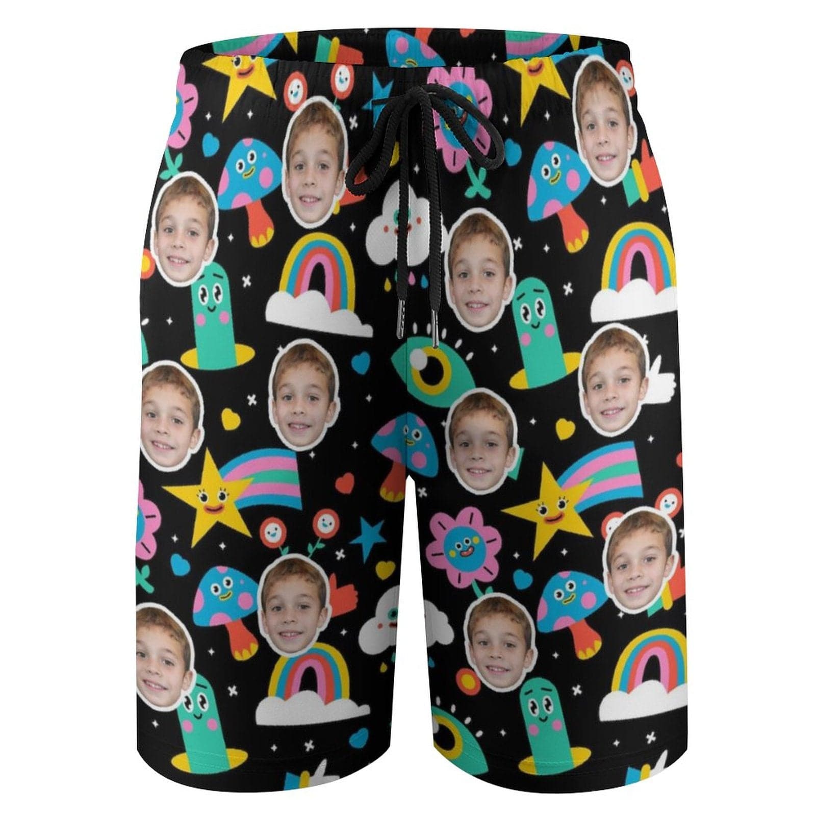 Custom Custom Face Cartoon Figures Theme Teen Beach Shorts - YesCustom