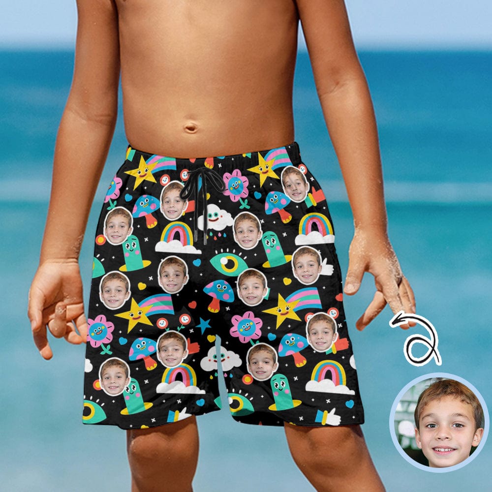 Custom Custom Face Cartoon Figures Theme Teen Beach Shorts - YesCustom
