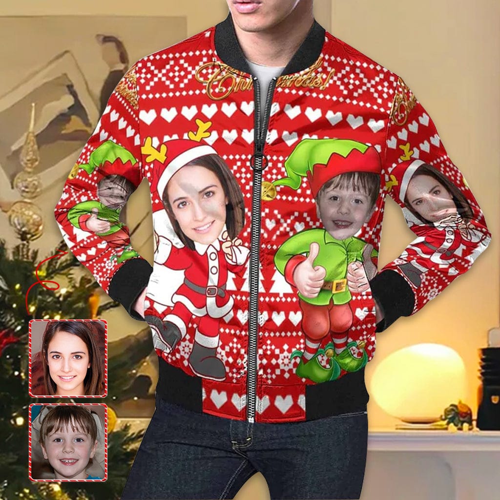 Custom Custom Face Christmas Clown Men's Jacket - YesCustom