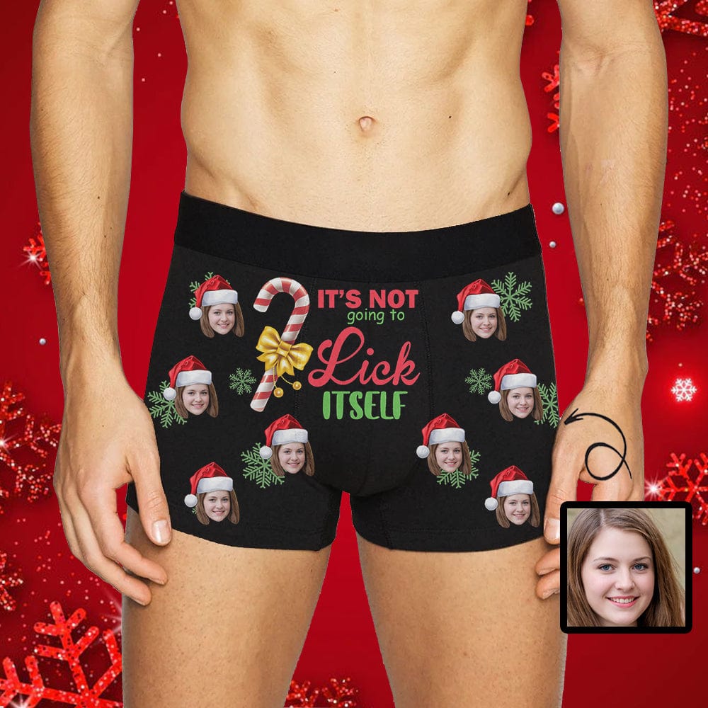 Custom Custom Face Christmas Crutch Men's All-Over Print Boxer Briefs Design Your Own Custom Underwear - YesCustom