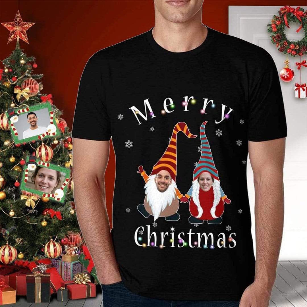 Custom Custom Face Christmas Family Matching All Over Print T-shirt - YesCustom