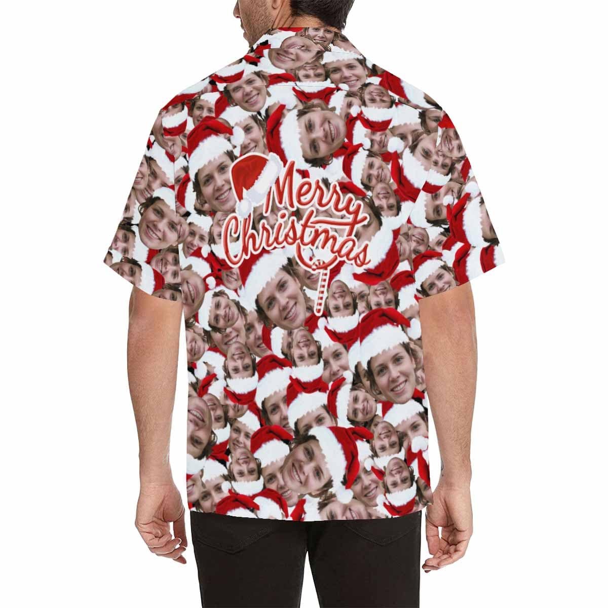 Custom Custom Face Christmas For You Men's All Over Print Hawaiian Shirt - YesCustom