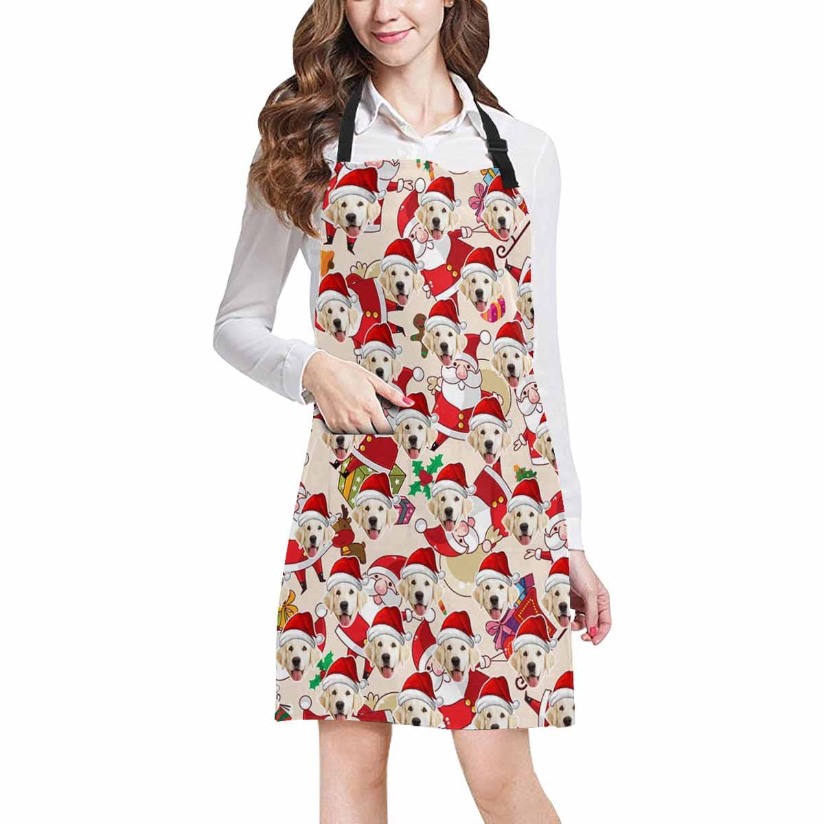 Custom Custom Face Christmas Hat All Over Print Adjustable Apron - YesCustom