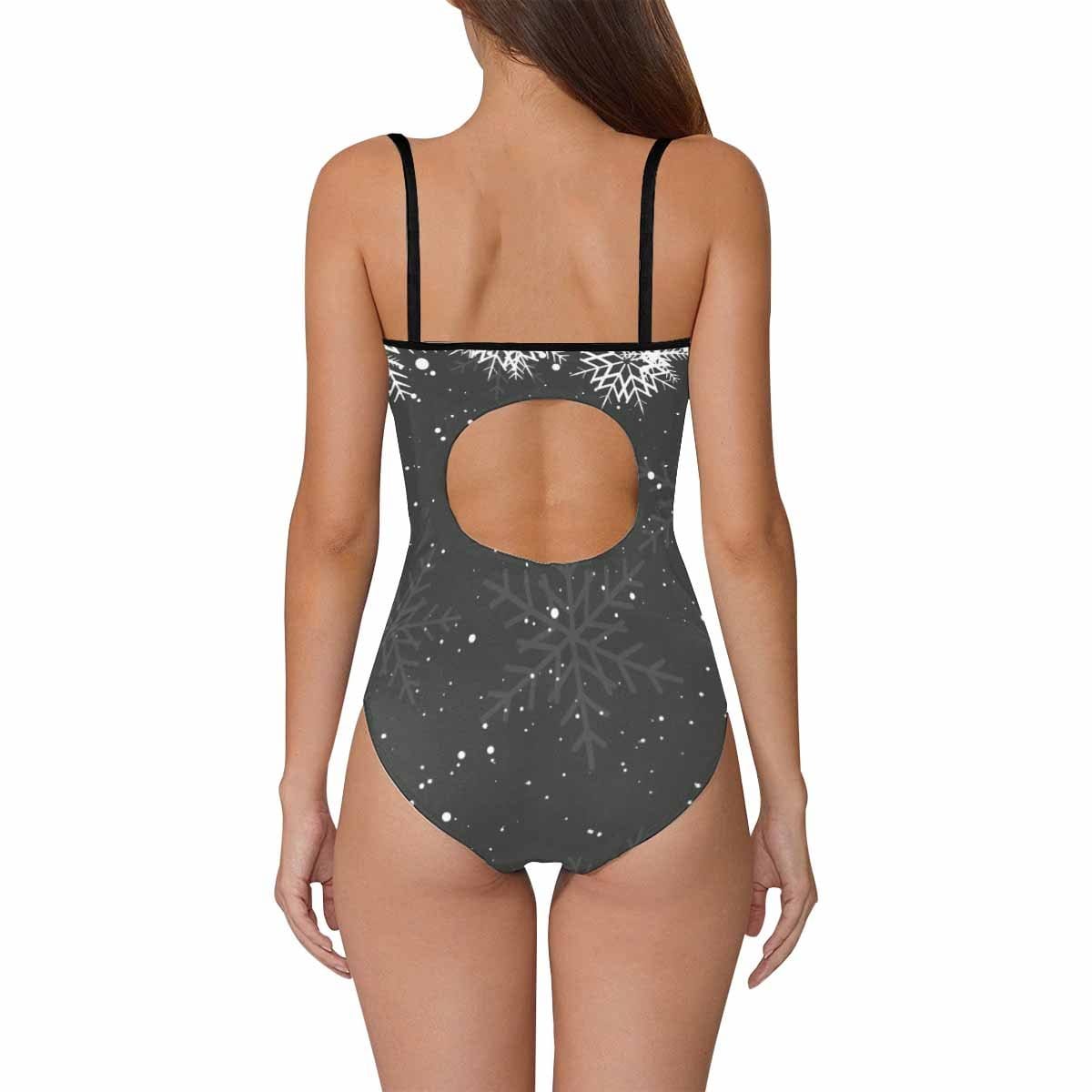 Custom Custom Face Christmas Party Swimsuit Personalized Women's Slip One Piece Bathing Suit Celebrate Holiday Party - YesCustom