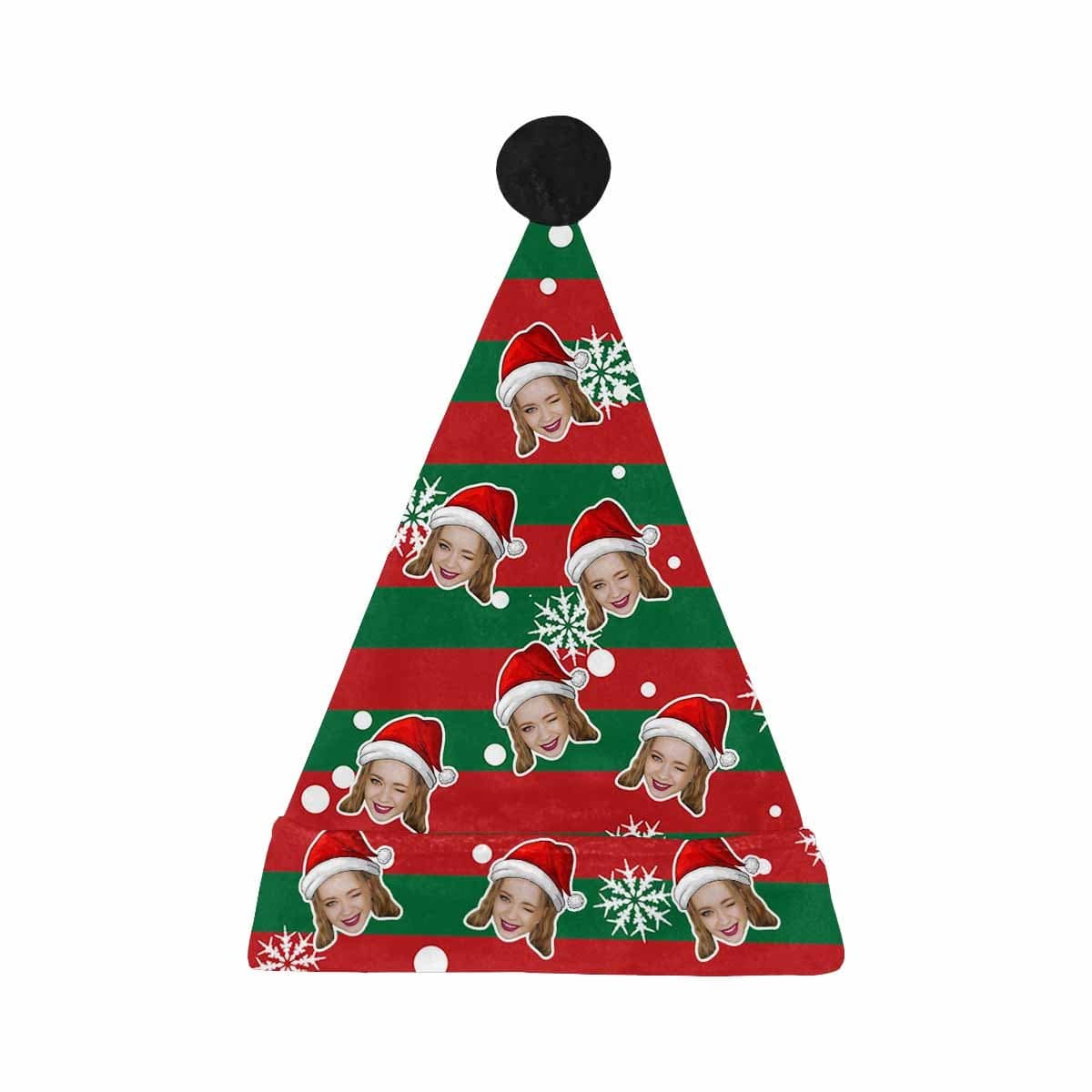 Custom Custom Face Christmas Snow Santa Hat - YesCustom