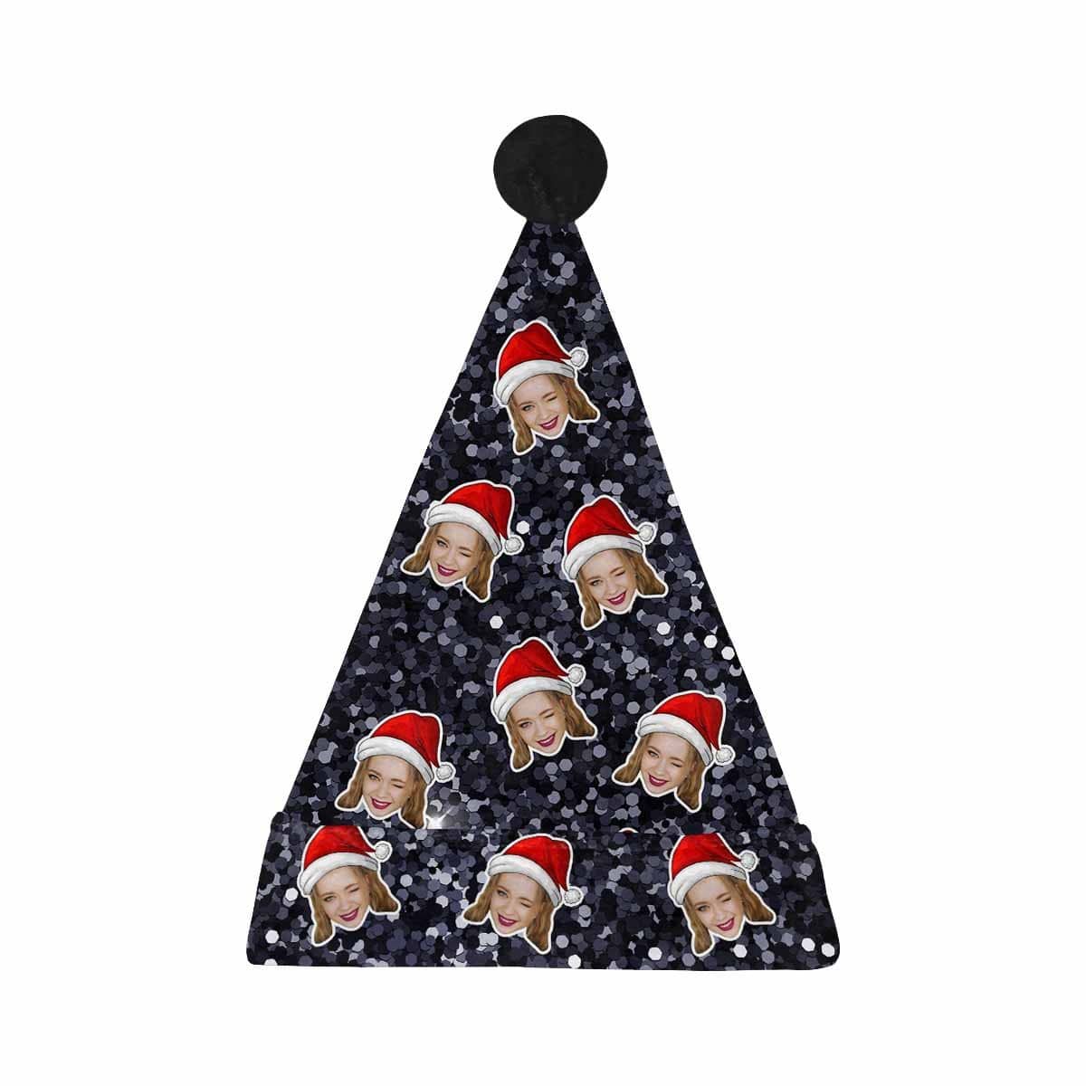 Custom Custom Face Christmas Snowflake Santa Hat - YesCustom
