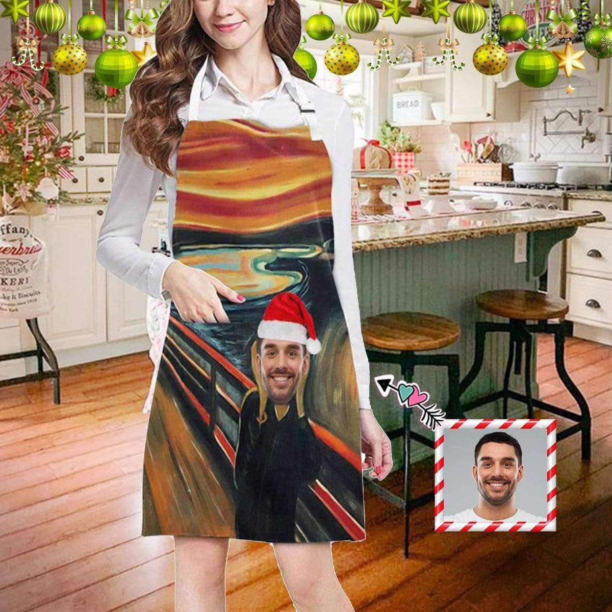 Custom Custom Face Christmas StopListening All Over Print Adjustable Apron - YesCustom