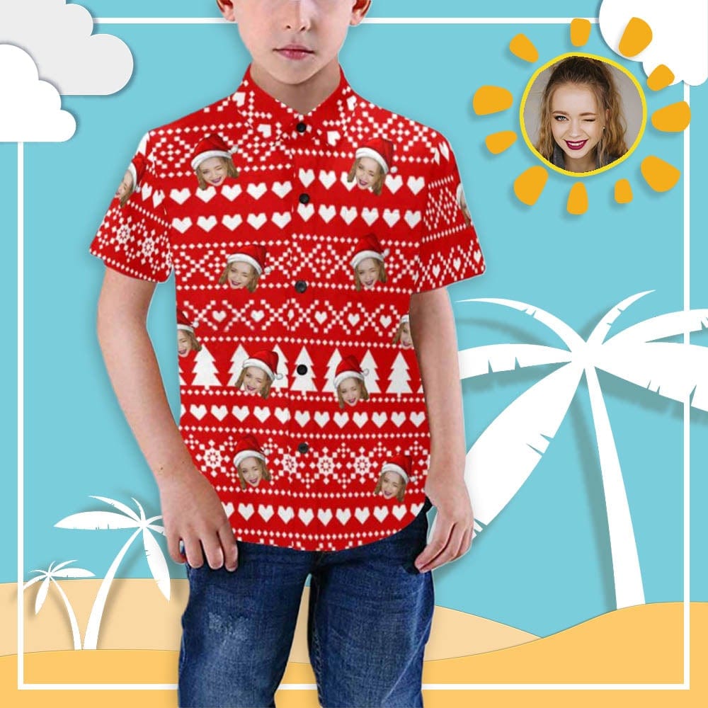 Custom Custom Face Colorful Teenage Hawaiian Shirt - YesCustom