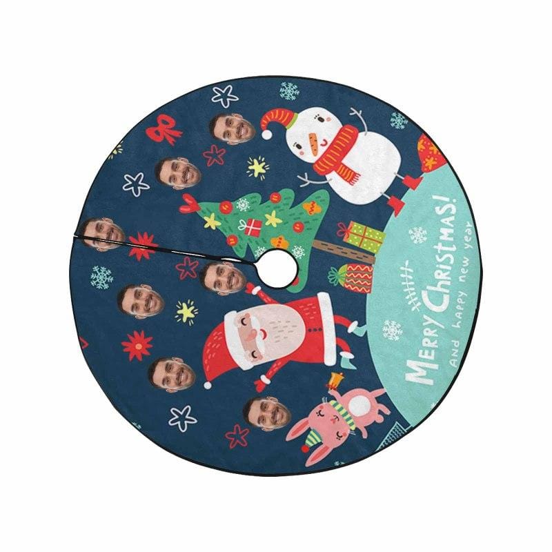 Custom Custom Face Christmas We Are Together Christmas Tree Skirt - YesCustom