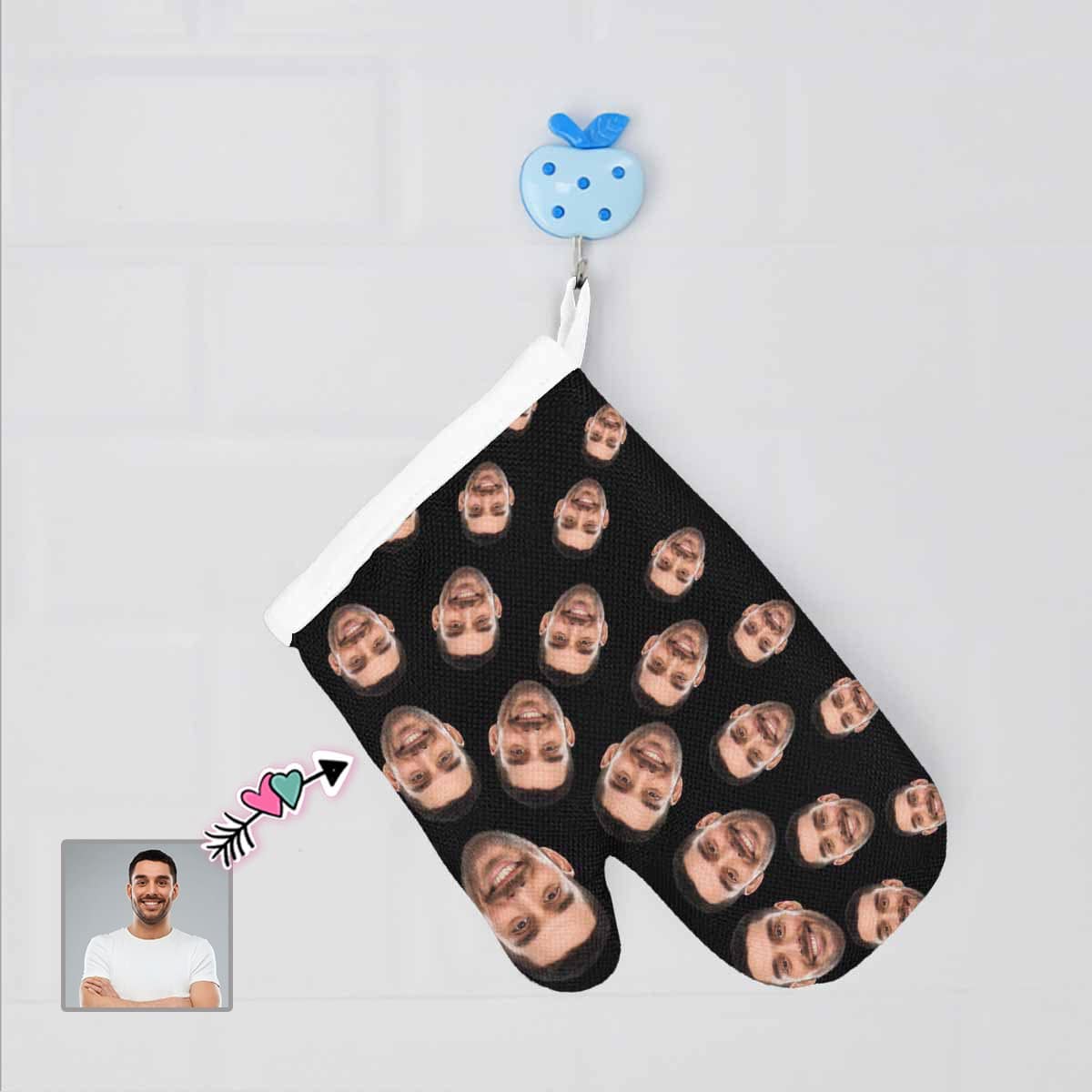 Custom Custom Face Circle Heat Resistant Oven Mitt(A Pair) - YesCustom