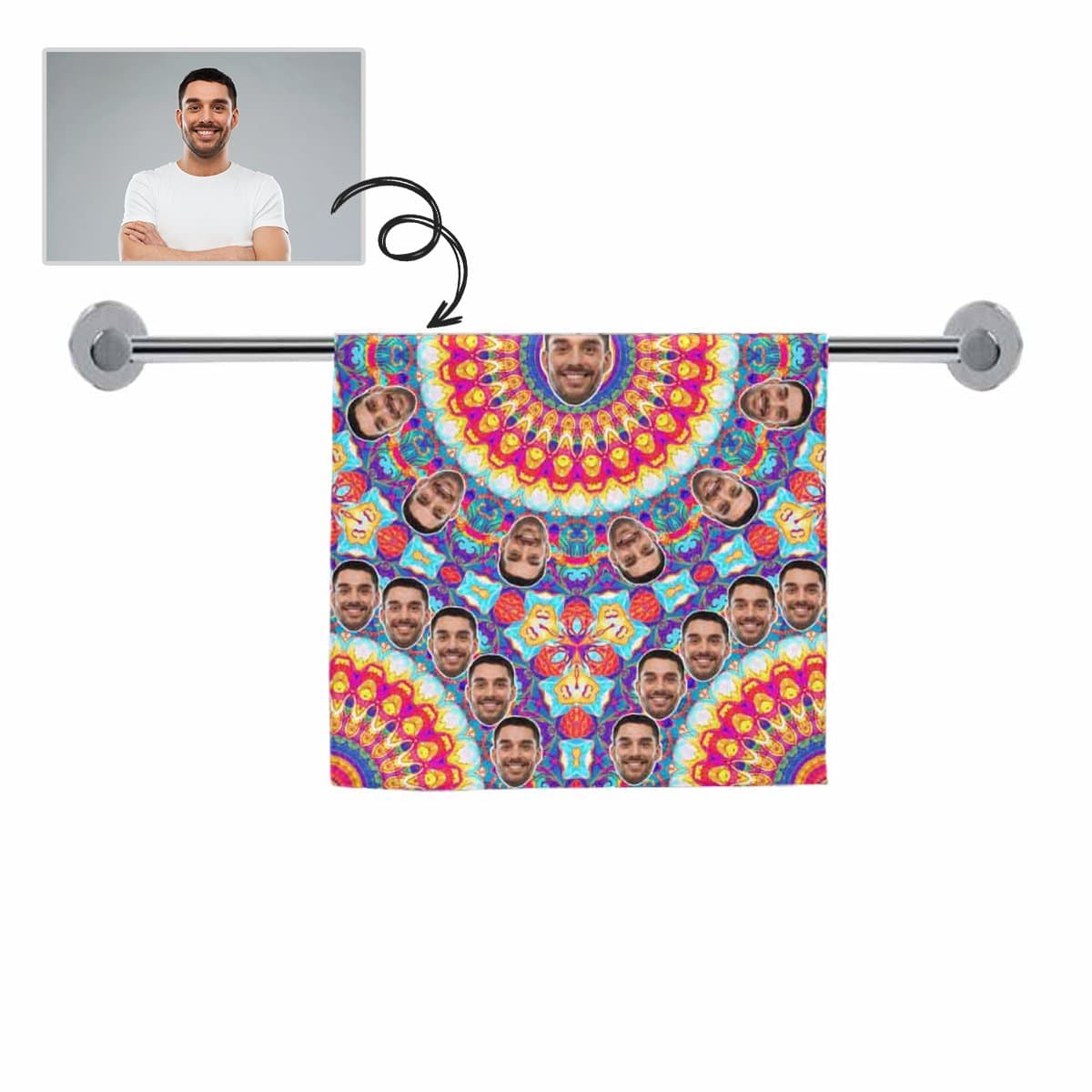 Custom Custom Face Circle Towel - YesCustom