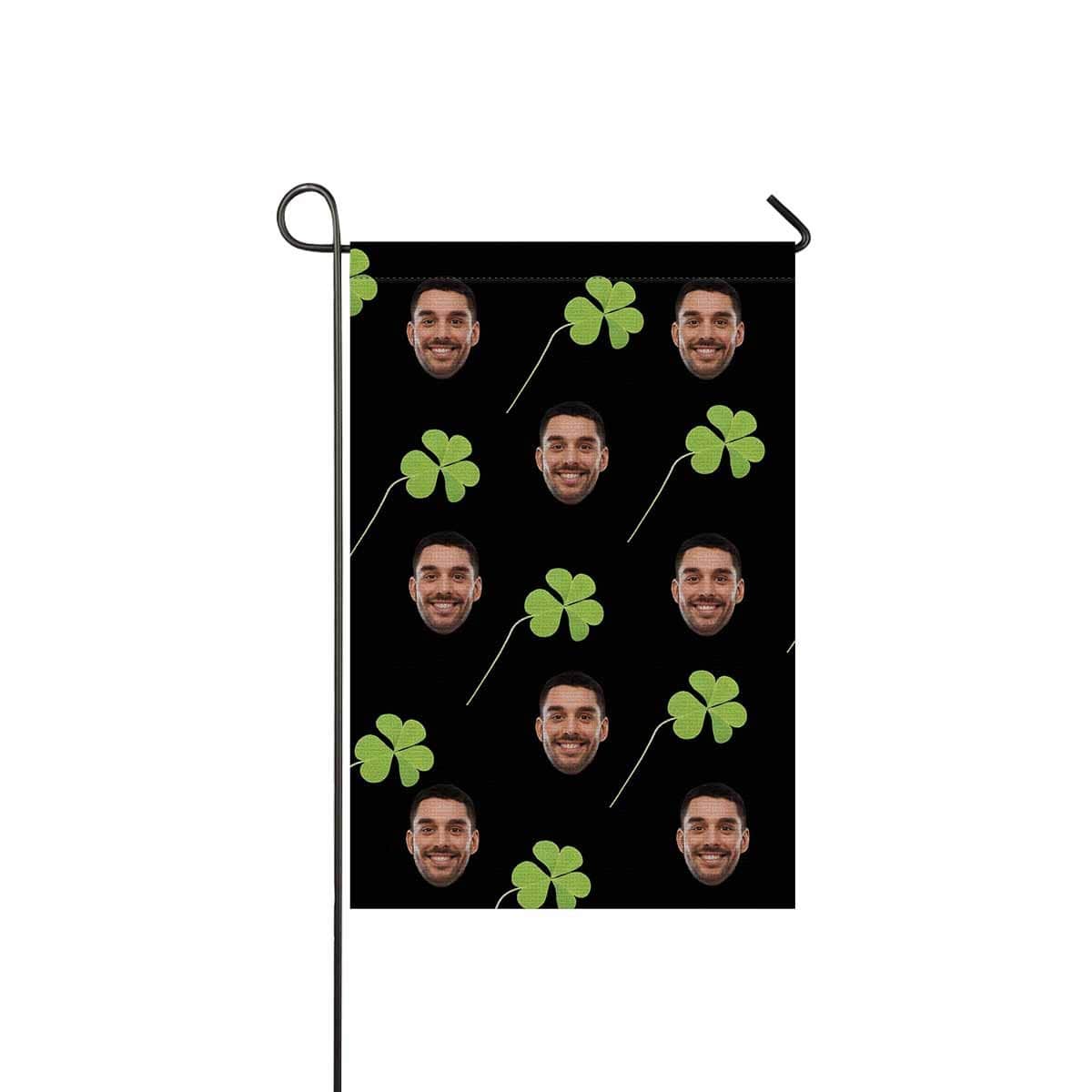 Custom Custom Face Clover Garden Flag - YesCustom