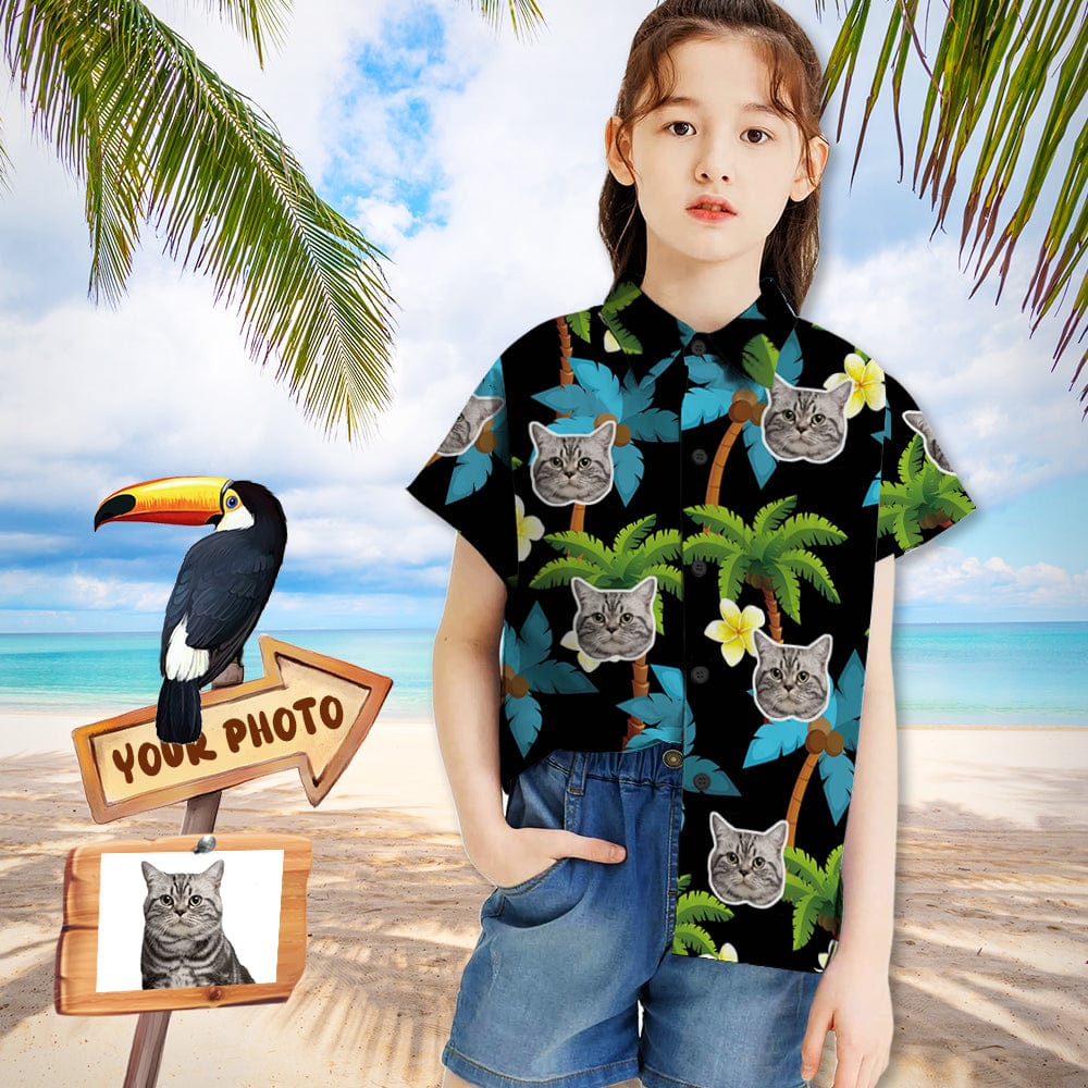 Custom Custom Face Coconut Tree Teenage Hawaiian Shirt - YesCustom