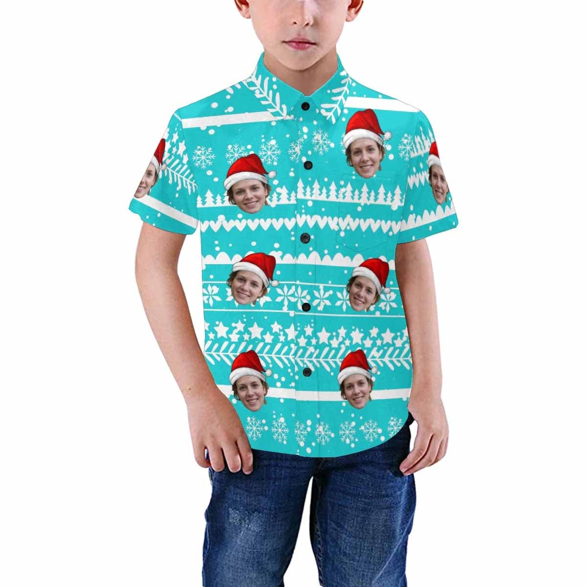 Custom Custom Face Colorful Teenage Hawaiian Shirt - YesCustom