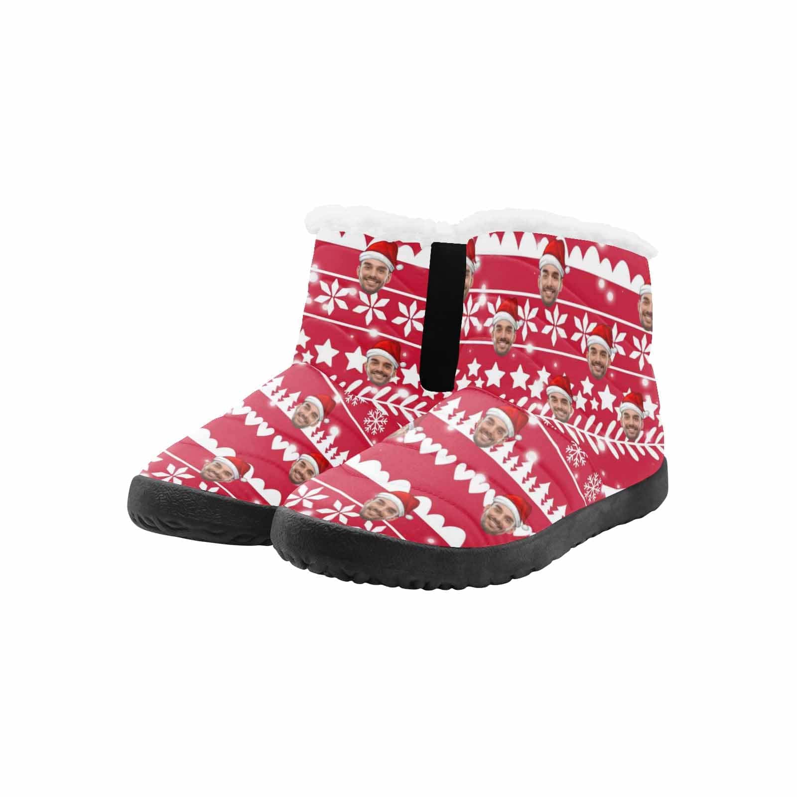 Custom Custom Face Cotton-Padded Shoes Christmas for Men Women - YesCustom