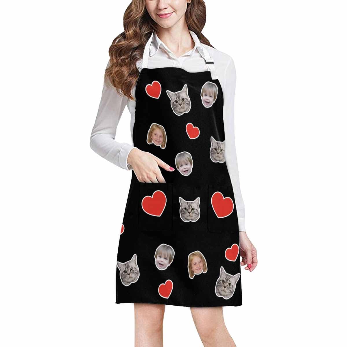 Custom Custom Face Cute Pet All Over Print Adjustable Apron - YesCustom