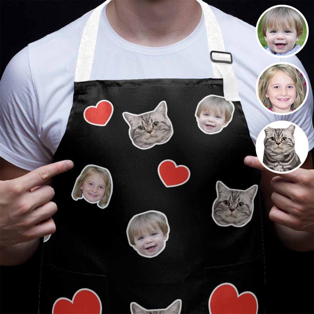 Custom Custom Face Cute Pet All Over Print Adjustable Apron - YesCustom