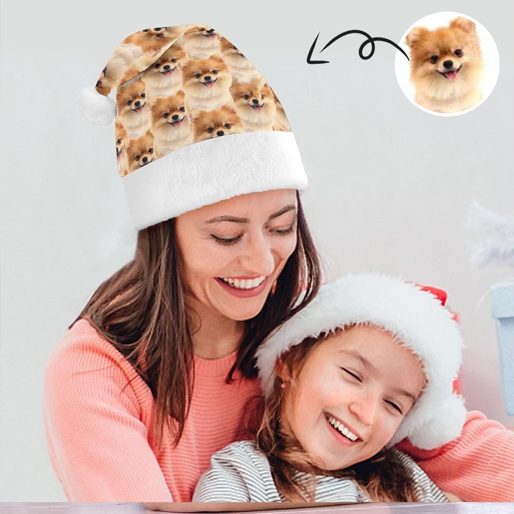 Custom Custom Face Cute Pet Gift Christmas Hat - YesCustom