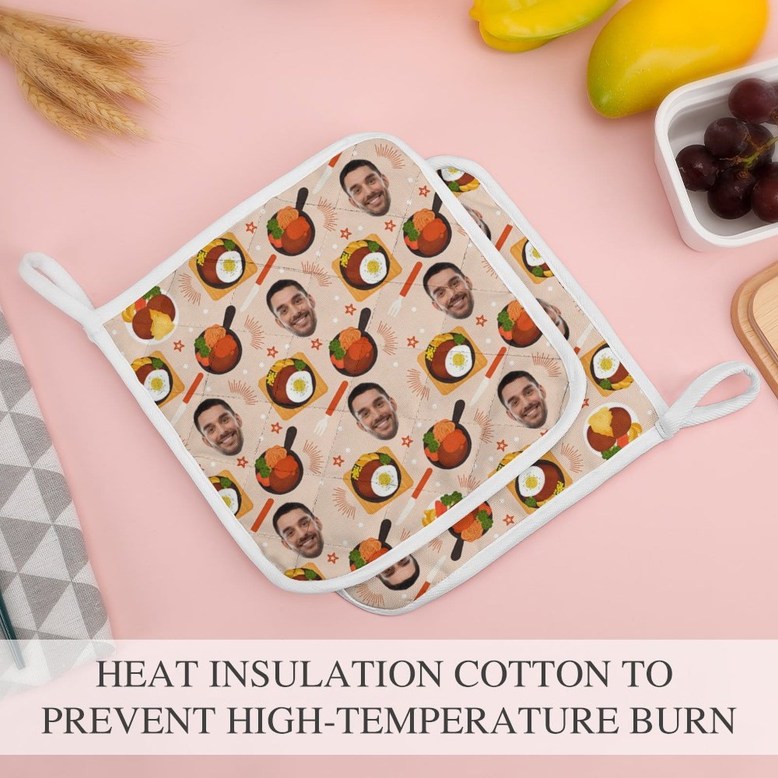Custom Custom Face Delicious Pot Holders Sets - YesCustom
