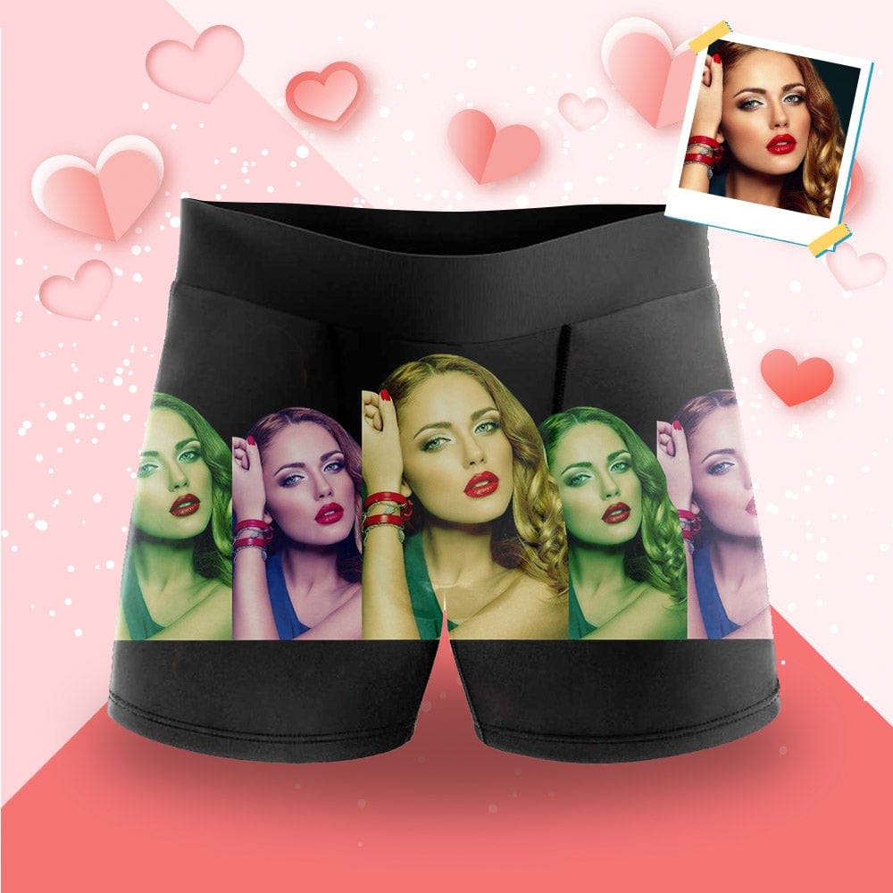 Custom Custom Face Discoloration Men's Boxer Briefs Made for You Custom Underwear For Valentine's Day Gift - YesCustom