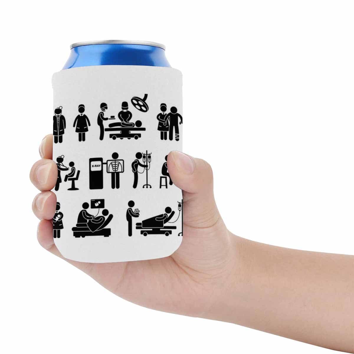 Custom Custom Face Doctor Koozies Personalized Funny Face Can Cooler Neoprene Non Slip for Beer Cans and Bottles - YesCustom