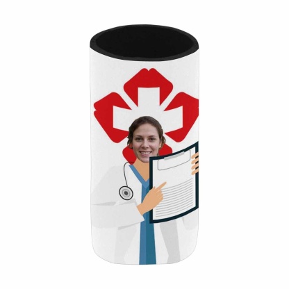 Custom Custom Face Doctor Koozies Personalized Funny Face Can Cooler Neoprene Non Slip for Beer Cans and Bottles - YesCustom