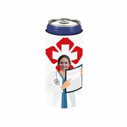 Custom Custom Face Doctor Koozies Personalized Funny Face Can Cooler Neoprene Non Slip for Beer Cans and Bottles - YesCustom