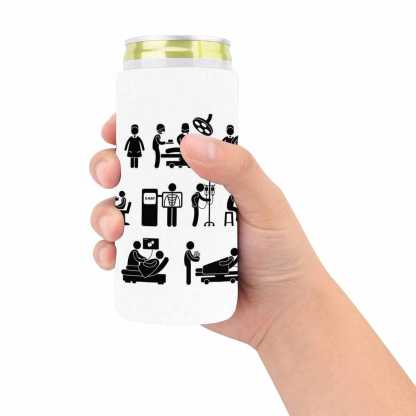 Custom Custom Face Doctor Koozies Personalized Funny Face Can Cooler Neoprene Non Slip for Beer Cans and Bottles - YesCustom