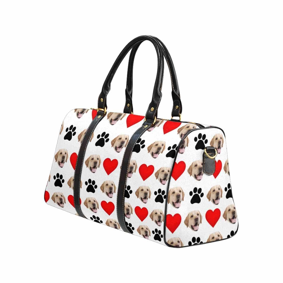 Custom Custom Face Dog Paw Travel Bag - YesCustom