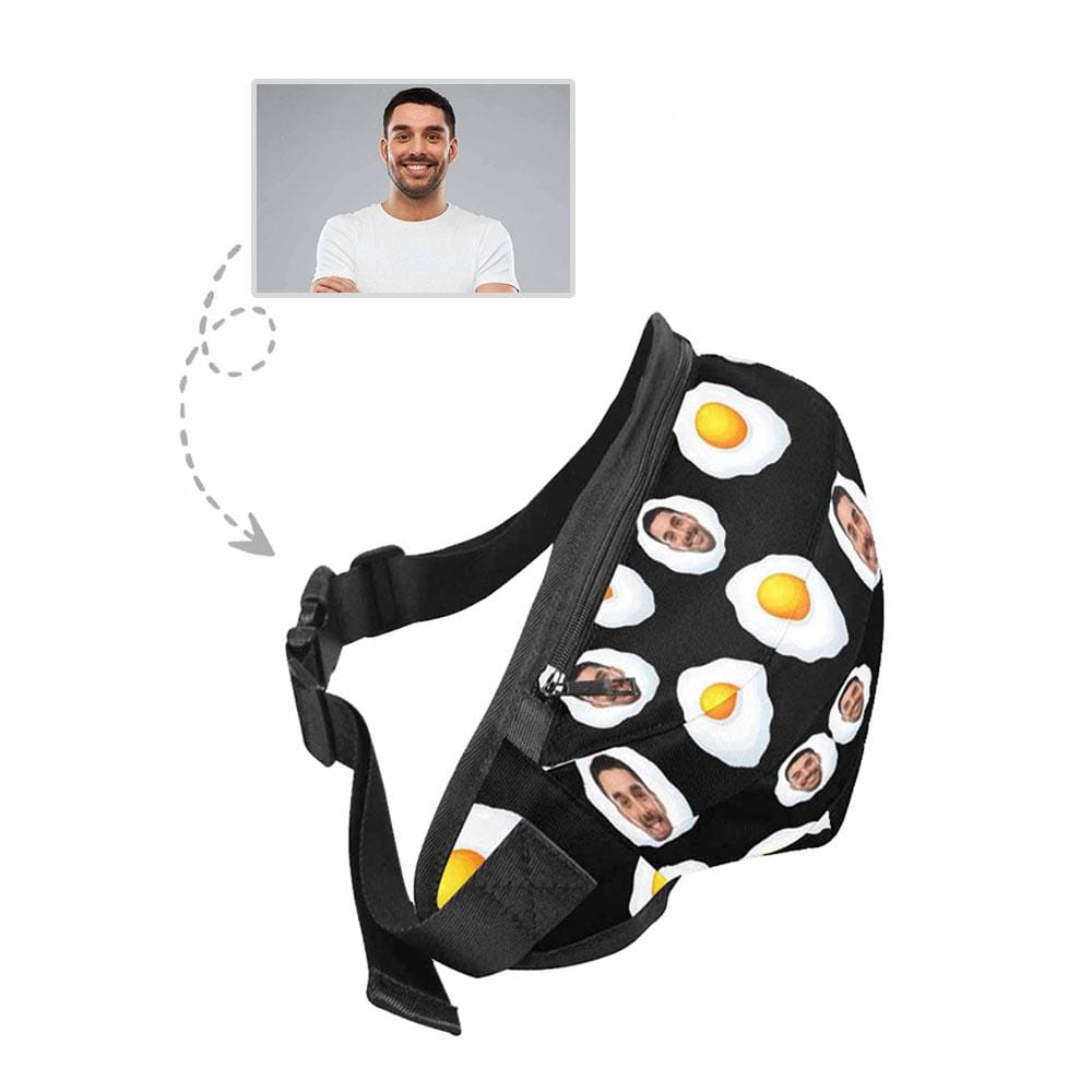 Custom Custom Face Egg Pie Waist Bag - YesCustom
