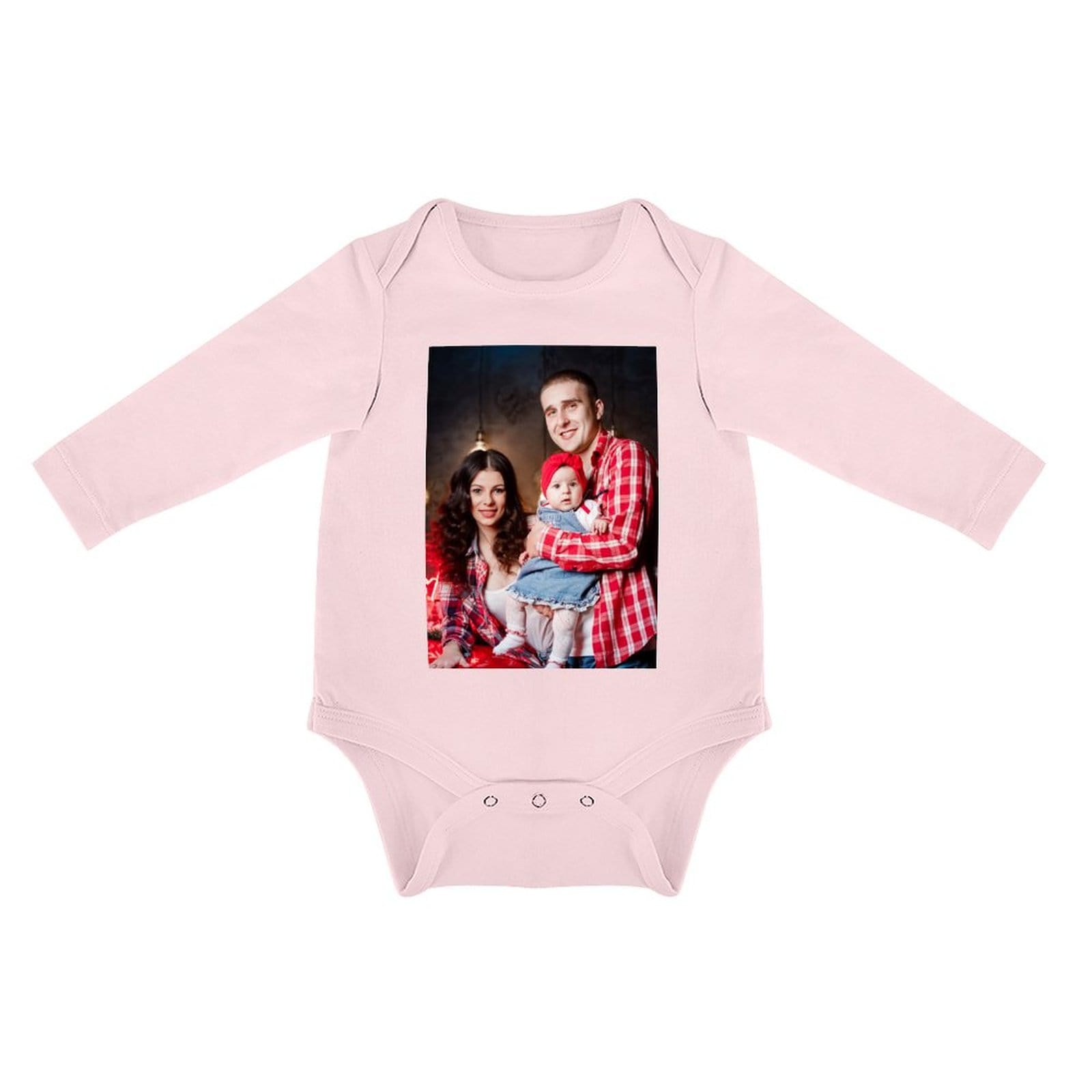 Custom Custom Face Family Infant Bodysuit One Piece Jumpsuit Personalized Long Sleeve Rompers Baby Clothes - YesCustom